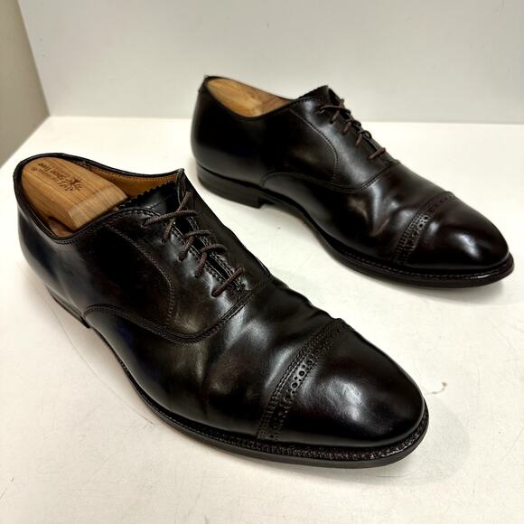 VERY GOOD Alden 9015 Dark Brown Color 8 Shell Cordovan Perforated Tip Bal 10.5 - Picture 5 of 14